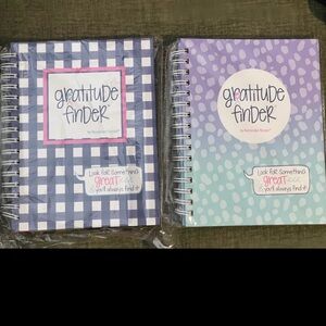 NWT Gratitude Finder Spiral Notebook - Blue & Lavender $14 each